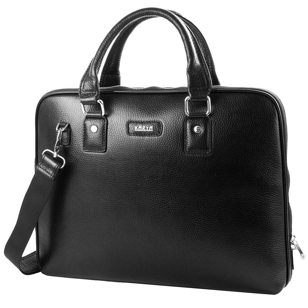 

Мужской кожаный портфель (SHI0649-45) KARYA 40х30х5 см Черный 000157803