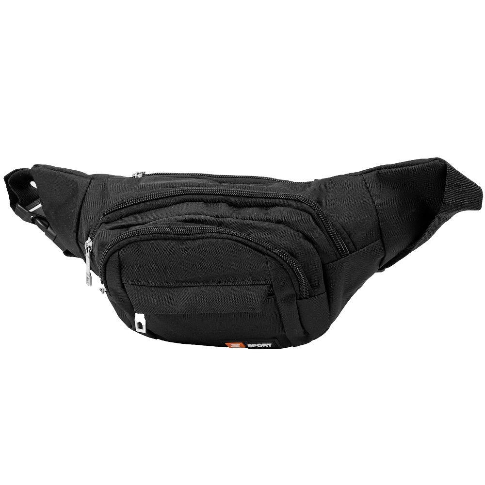 

Мужская поясная сумка-бананка (4DETBP3256-2-1) Valiria Fashion 36х12х6 см Черный 000157800