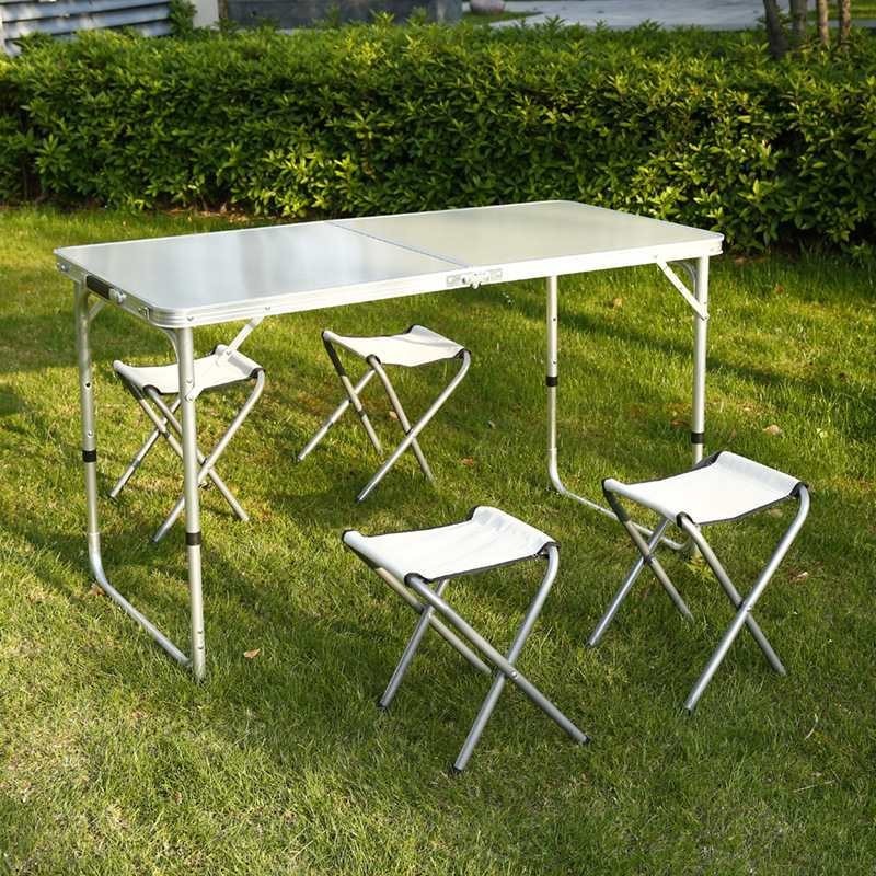 

Стол для пикника раскладной с 4 стульями Folding Table Мрамор