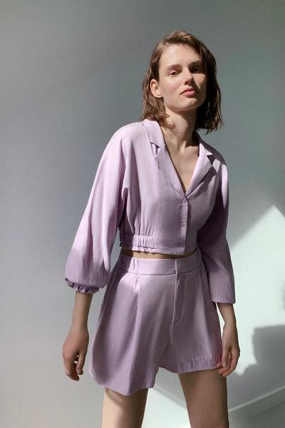 

Блуза Zara XS сиреневая (1203-801)