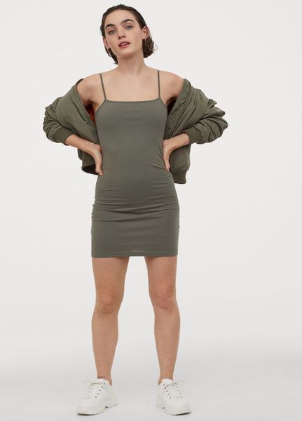 

Платье H&M S хаки (1203-664)