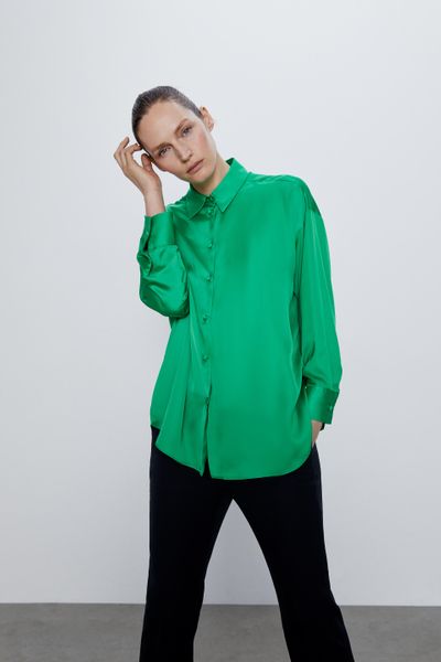 

Рубашка Zara L Зелёная (1203-808)