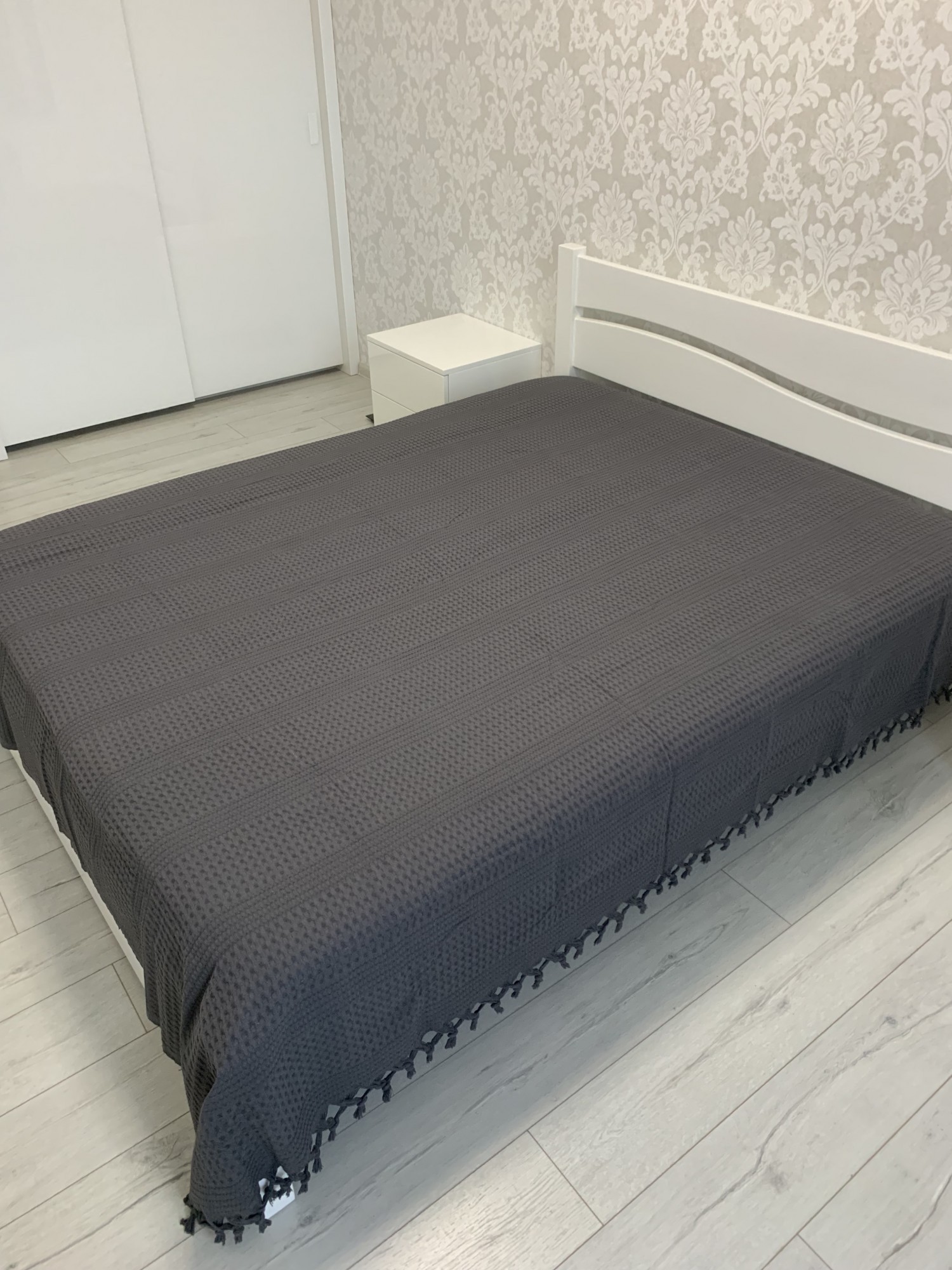 

Покрывало Saheser Вафельная простынь 10002 (220х240) Серый