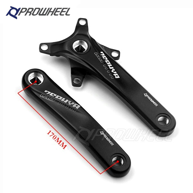 

Шатуни PROWHEEL ZEPHYR-501 під квадрат, L170мм для MTB, алюмінієві, square hole crank, Чорного кольору (CN700012-PWZ501)