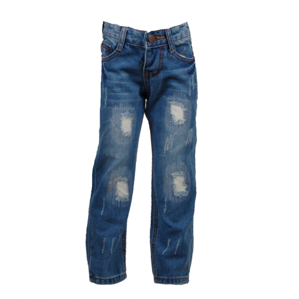 

Светлые джинсы прямого покроя с дырками 4 года (104 см) Z 60210-jeans джинс цвет