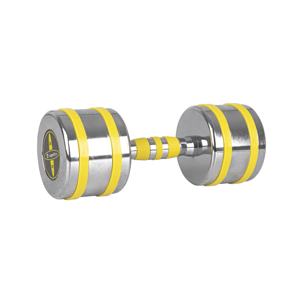 

Гантель хромована inSPORTline Yellsteel 12 кг - жовта