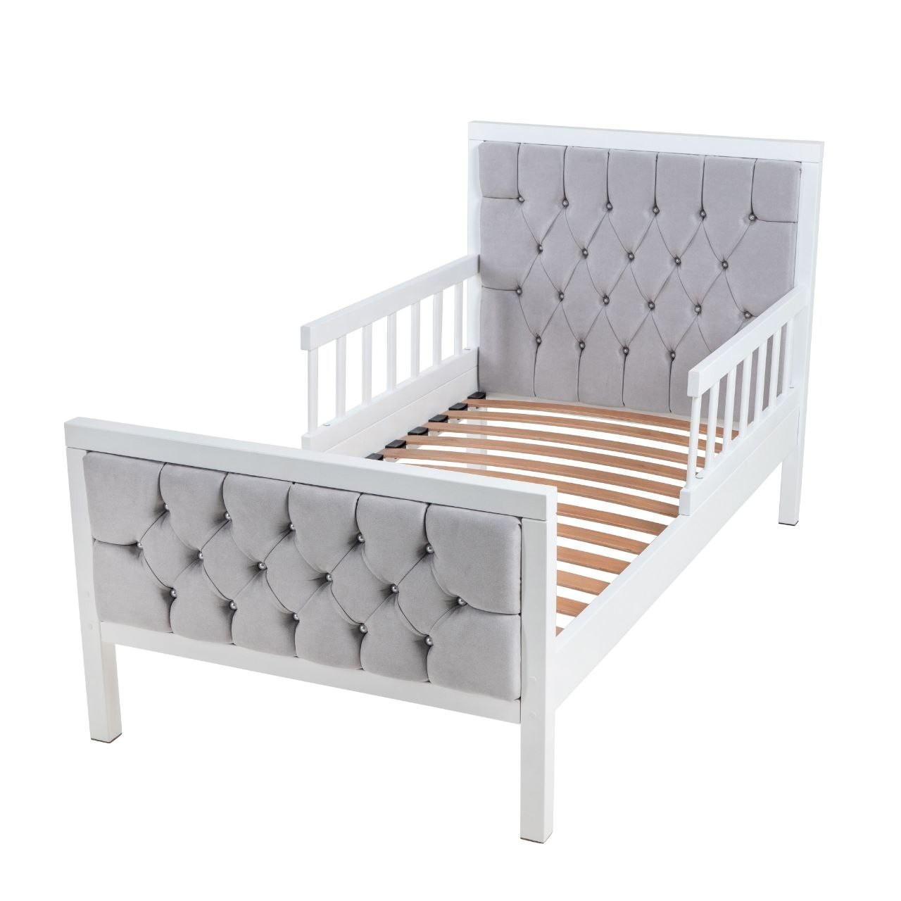 

Кровать детская мягкая с ящиками Teremokkids VDКbox-Gray 90*180