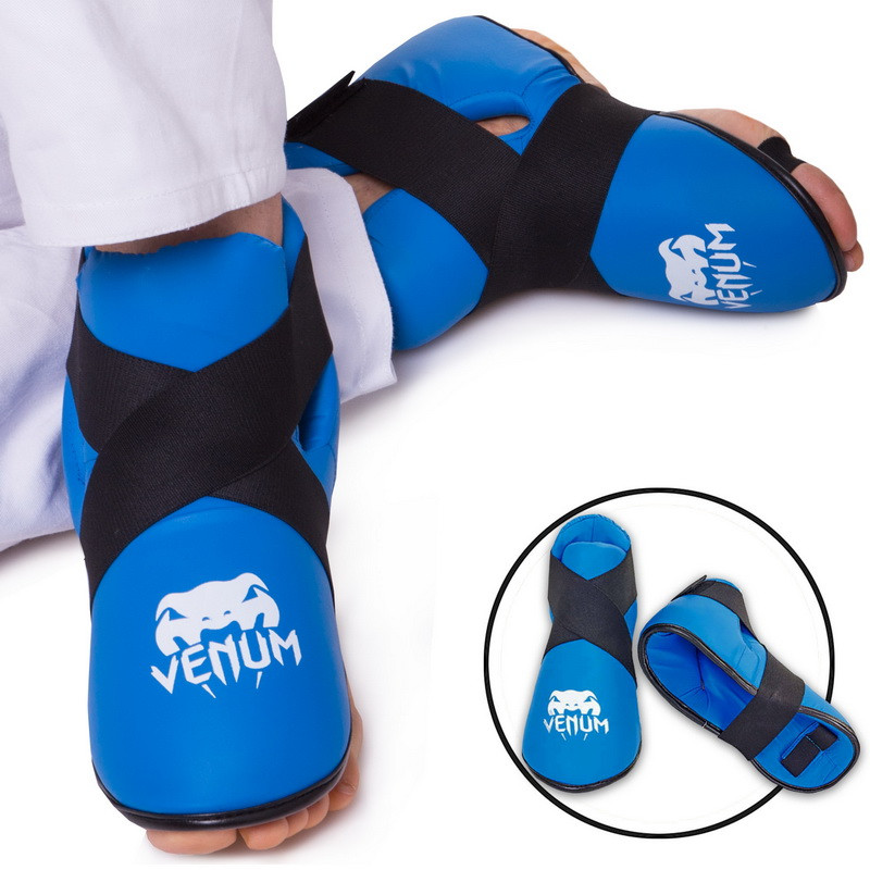 

Футы для кикбоксинга, тхэквондо Venum Heroe 5858 размер XL (42-43) синие