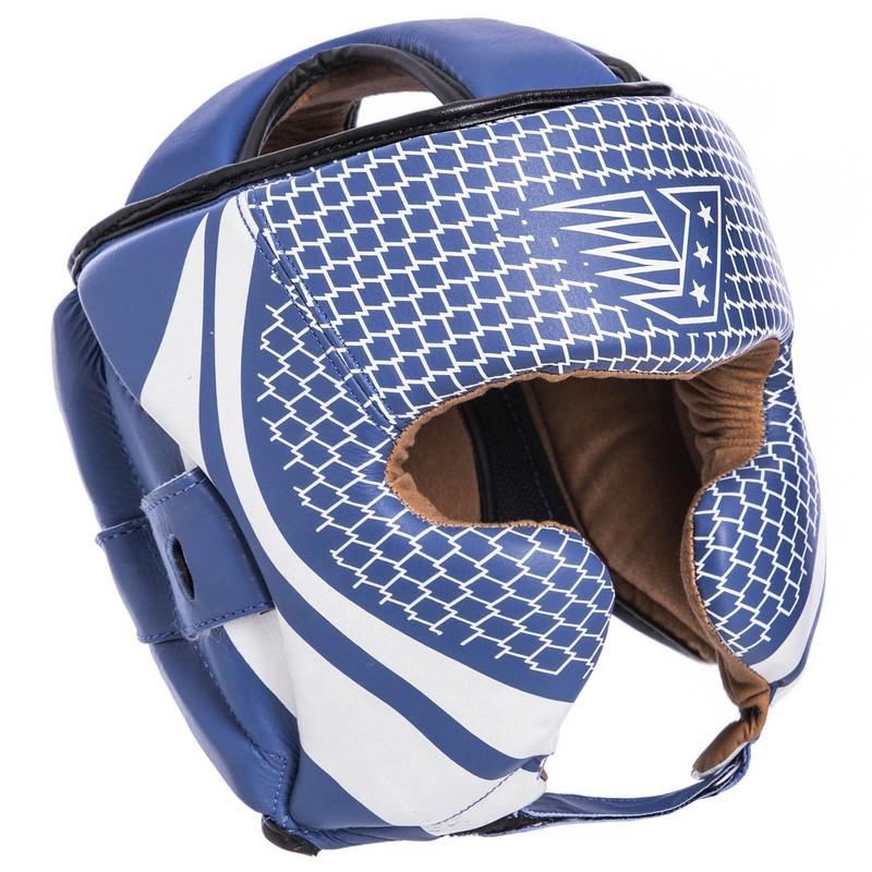 

Шлем боксерский кожаный в мексиканском стиле Velo Heroe 2225 размер L Blue-White