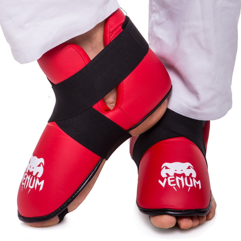 

Футы для кикбоксинга, тхэквондо Venum Heroe 5858 размер XL (42-43) красные