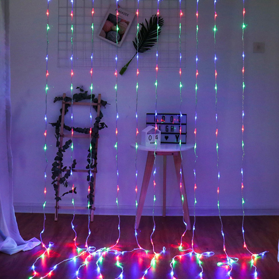 

Гирлянда штора водопад Shine X-mas Lights 3*3 метра занавес 320LED Multicolor