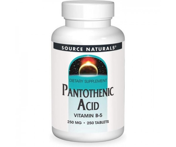 

Вітамін В5 Пантотенова кислота Pantothenic Acid Source Naturals 250 мг 250 таблеток (SNS187)