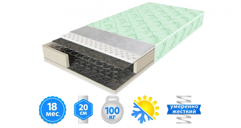 

Матрас ComFort зима лето ортопедический двусторонний 80Х200 см