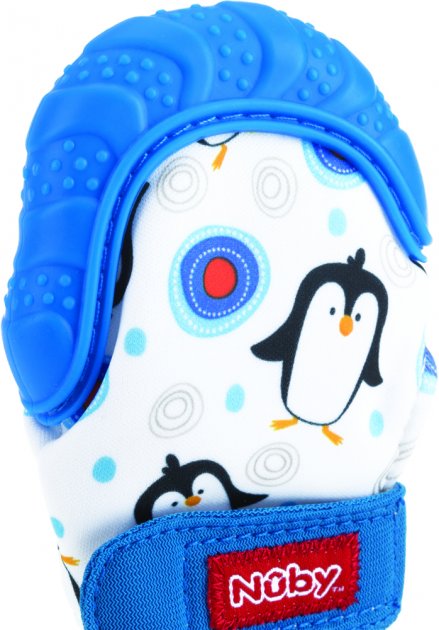 

Рукавичка Nuby с силиконовым прорезывателем от 3 месяцев Синяя (6804blu)
