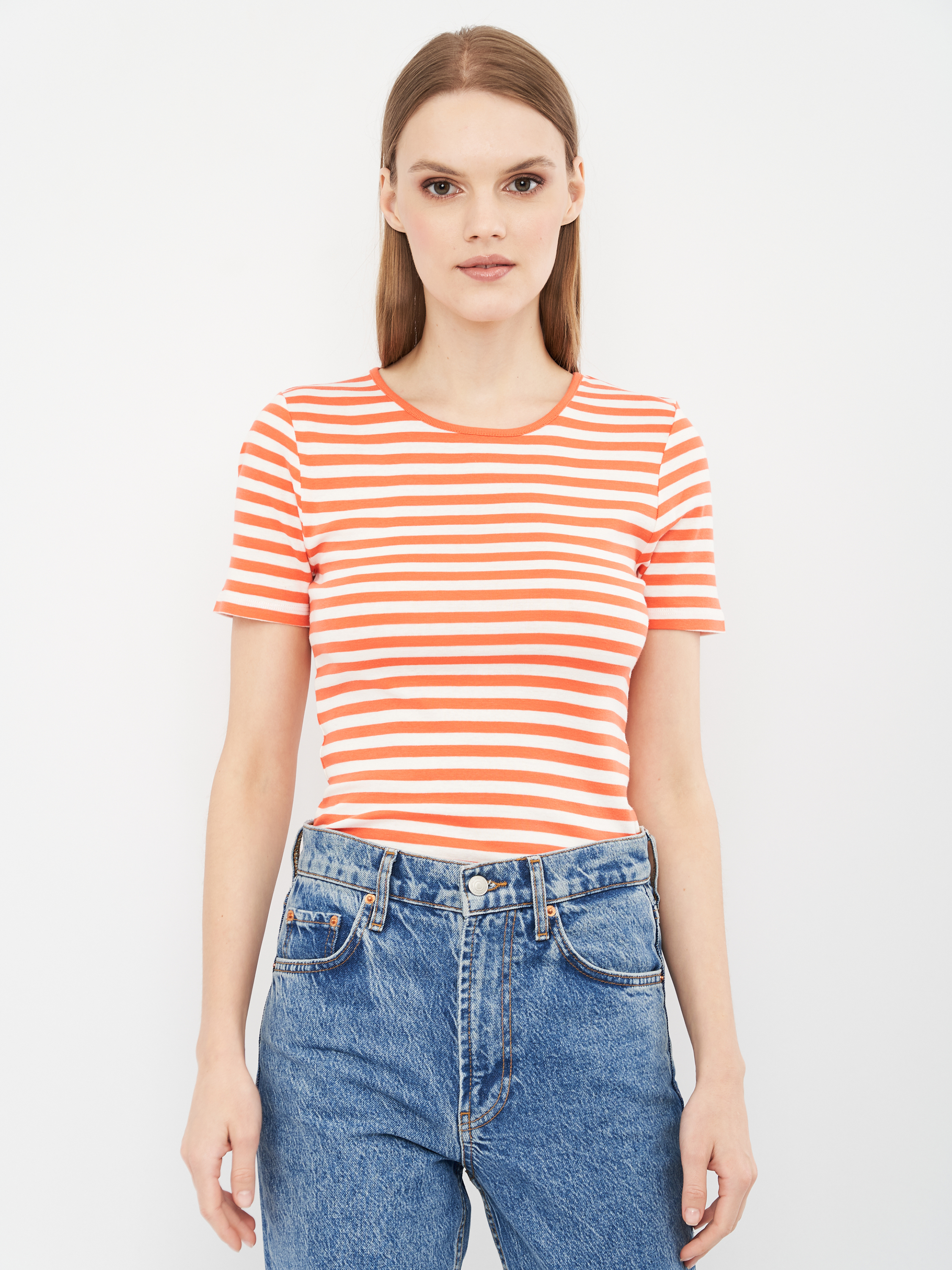 

Футболка GANT 7453  Белая с оранжевым, Футболка GANT 7453 S Белая с оранжевым