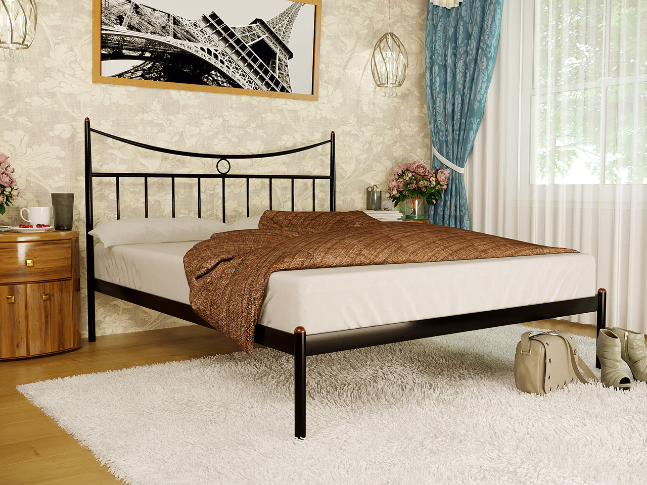 

Кровать металлическая PARIS-1 (Париж) 120Х200