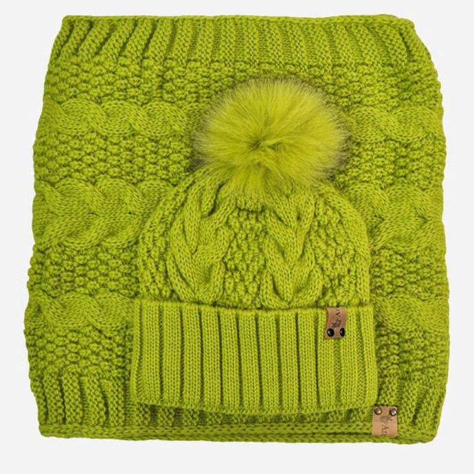 

Комплект (шапка + снуд) Anmerino Дарина One Size Салат