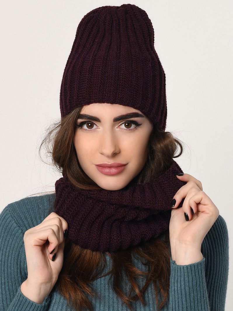 

Набор (шапка + шарф) Carica 31903-33 One Size Бордо