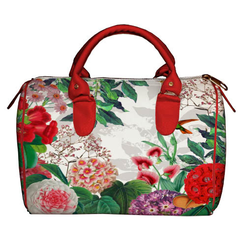 

Сумка бочонок Barrel Presentville Цветы и колибри 28x18x17 см