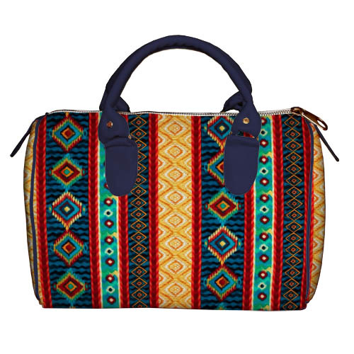 

Сумка бочонок Barrel Presentville Этно орнамент разноцветный 28x18x17 см