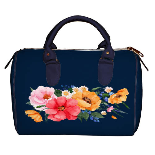 

Сумка бочонок Barrel Presentville Яркие разноцветные цветы 28x18x17 см