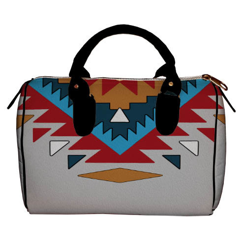 

Сумка бочонок Barrel Presentville Яркий орнамент на сером фоне 28x18x17 см