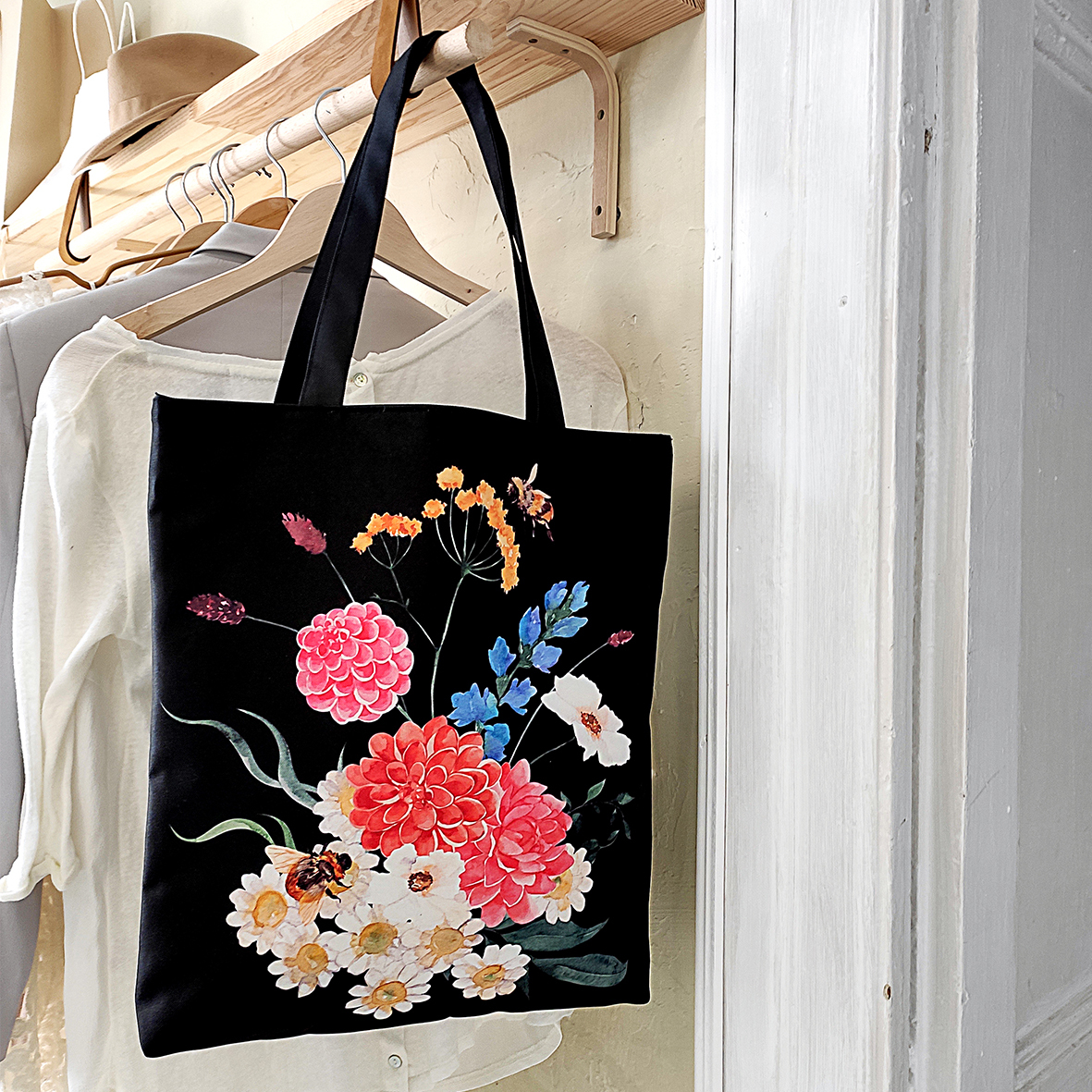 

Сумка женская тканевая Original Presentville Букет из полевых цветов 40x45 см