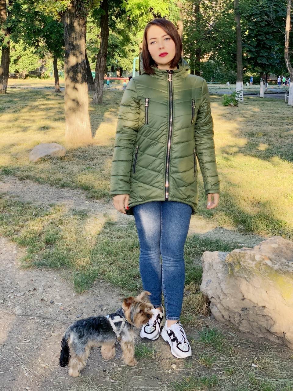 

Куртка KHAN женская парка зимняя с капюшоном хаки 42 XS