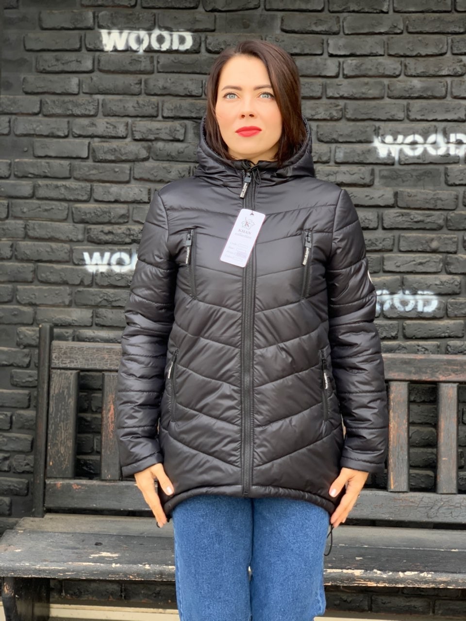 

Куртка парка Khan женская черная 50 XL