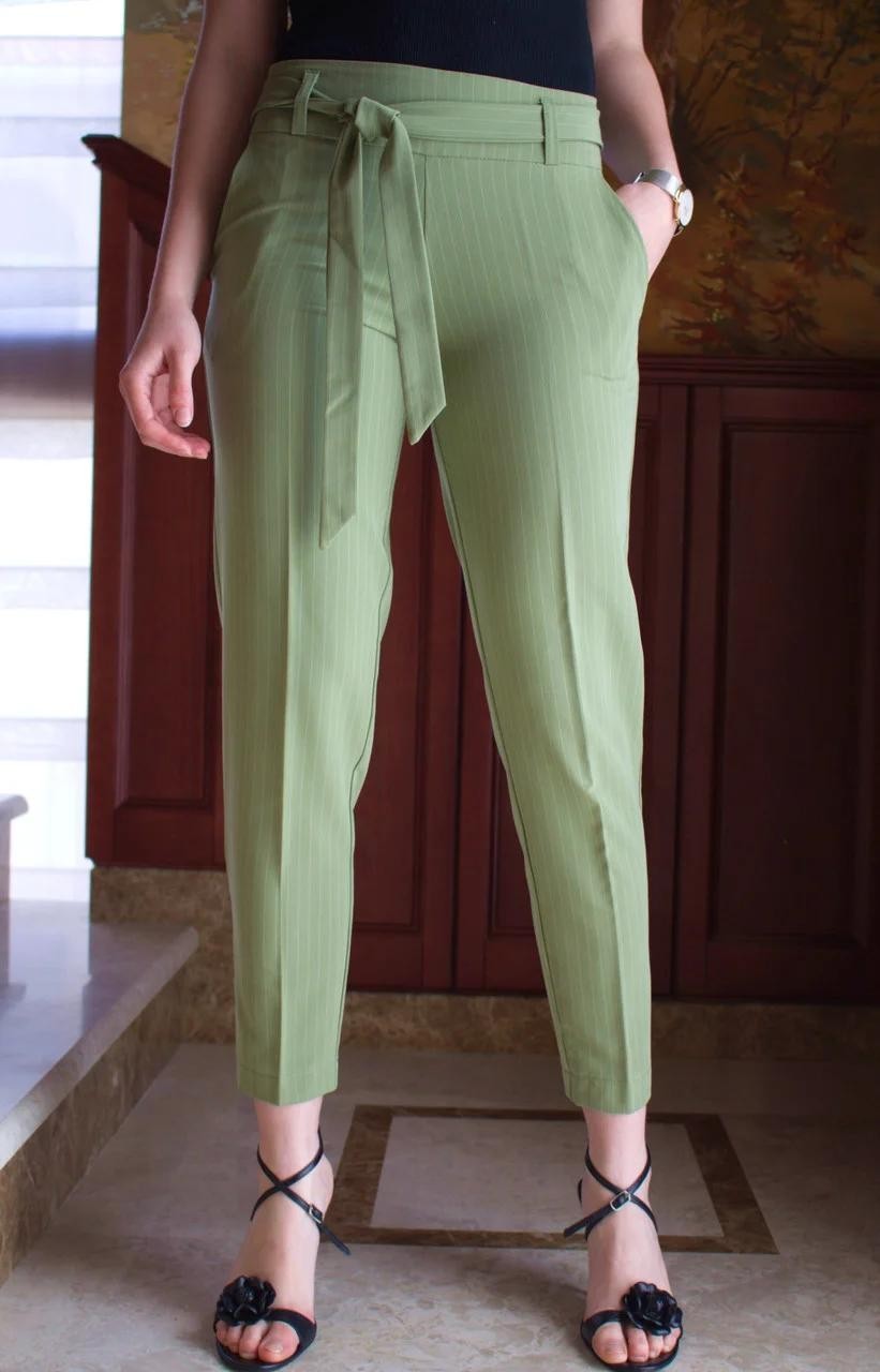 

Брюки Classic Fashion облегающие брюки в полоску с поясом на резинке зеленые  XL, Брюки Classic Fashion облегающие брюки в полоску с поясом на резинке зеленые 50 XL