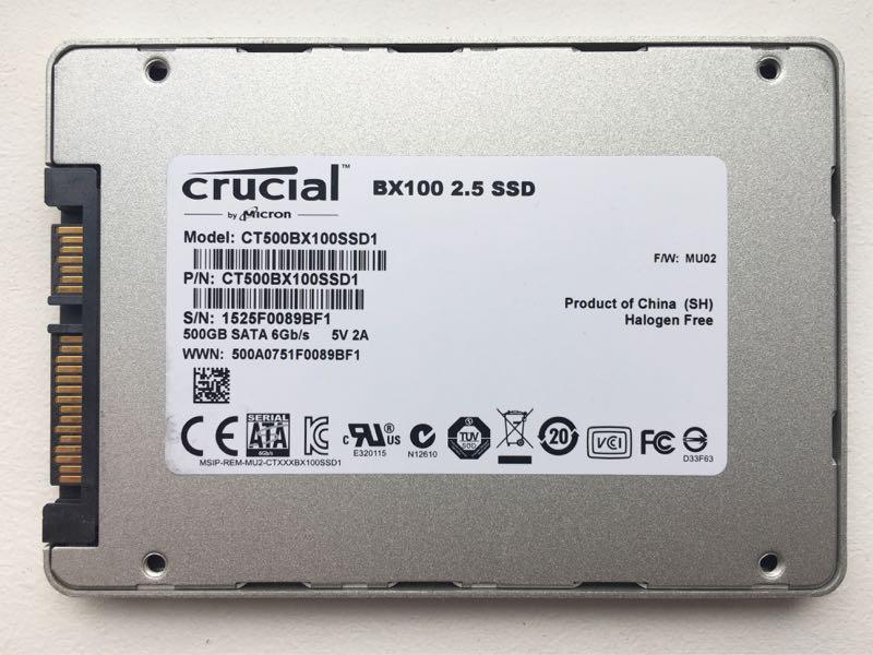 

SSD накопитель Crucial BX100 500GB 2.5" SATAIII MLC (CT500BX100SSD1)