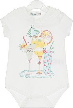 

Боді для дівчинки Коктейль Bonne Baby білий 312161-01-68