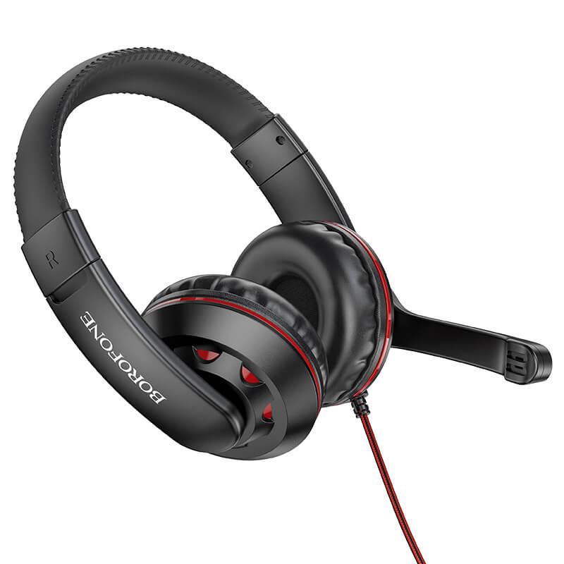 

Игровые наушники накладные BOROFONE Gaming Amusement headphones Hi-Res BO102 black-red