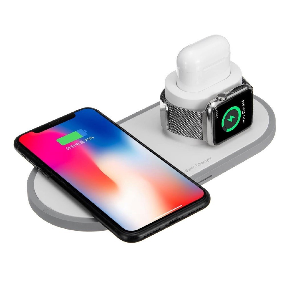 

Беспроводное зарядное устройство Hoco 3в1 iPhone/AirPods/Apple Watch