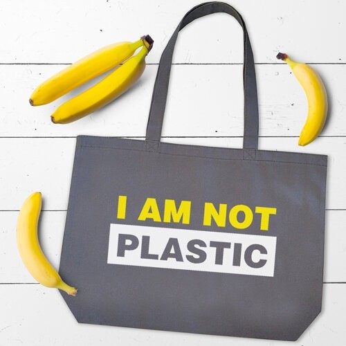 

Эко сумка Market MAXI Presentville I am not plastic 47х36 см