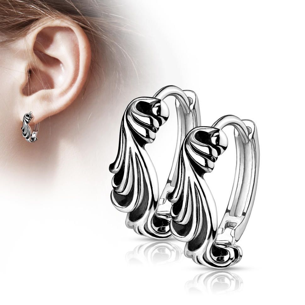 

Серьги-кольца женские из стали Spikes EB-008-C