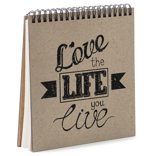 

Скетчбук Presentville Love the life you live 16,7х18 см
