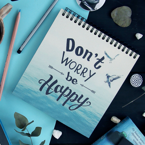 

Скетчбук Presentville Don’t worry be happy 16,7х18 см