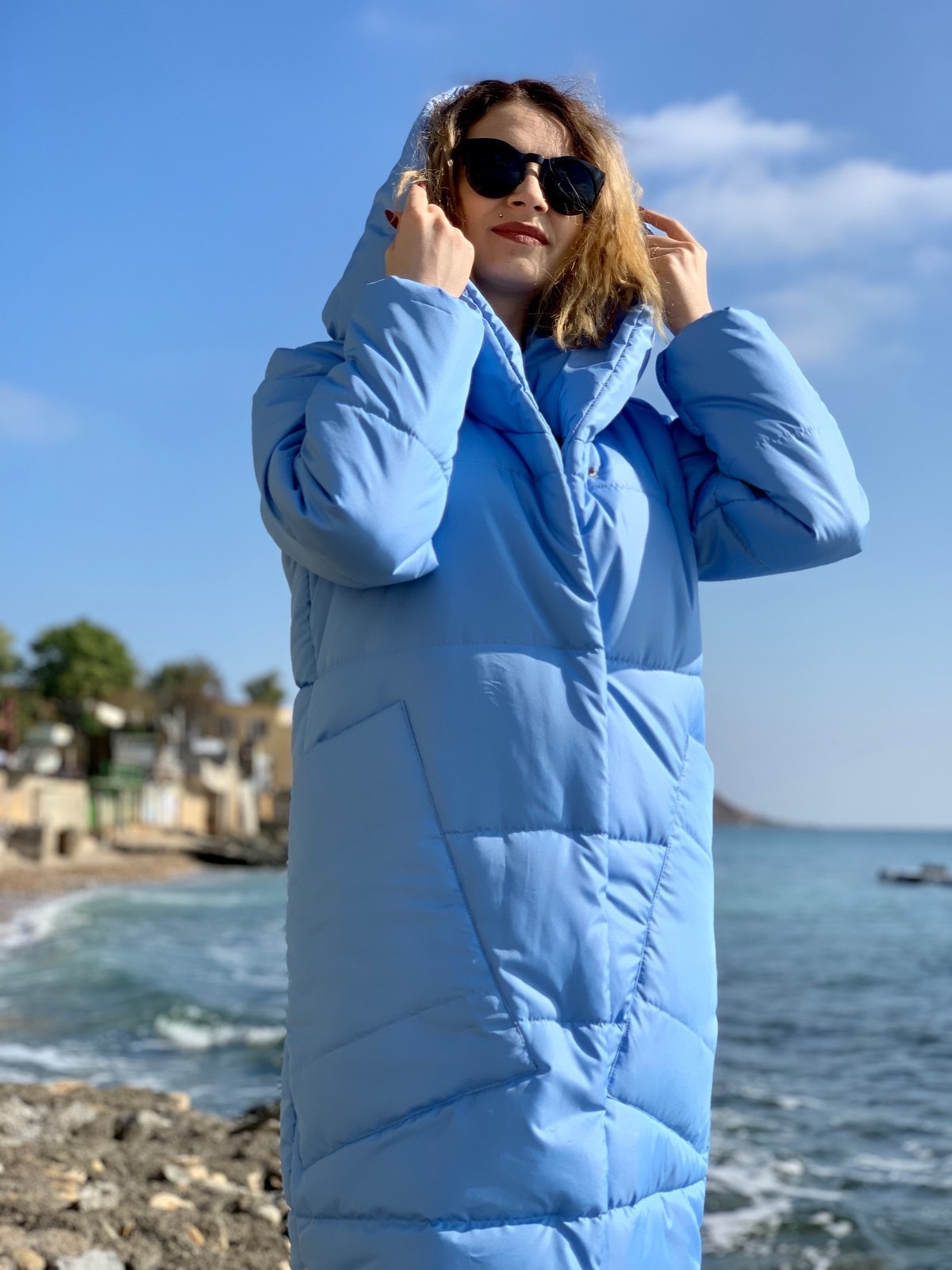 

Куртка кокон зима MaLika голубой - XL-XXL, Куртка кокон зима MaLika голубой 50-52 XL-XXL