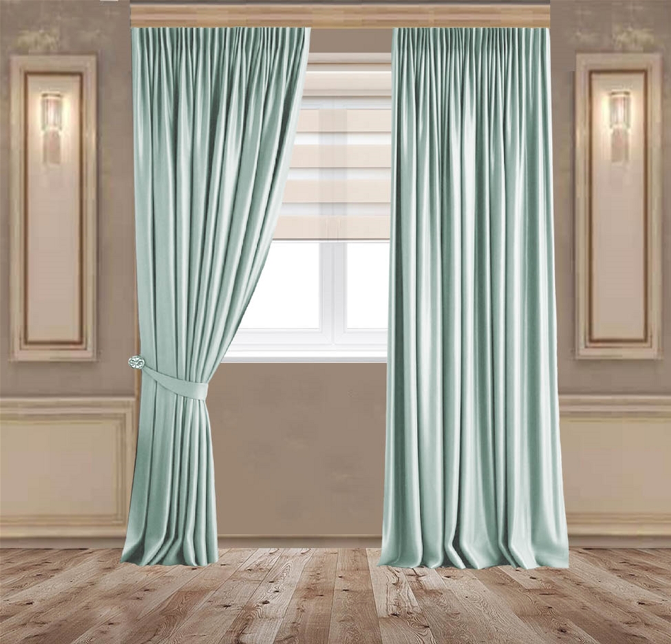 

Комплект штор Декор-Ин Бархатные 250x150 см 2 шт Мятные (Vi 101539)