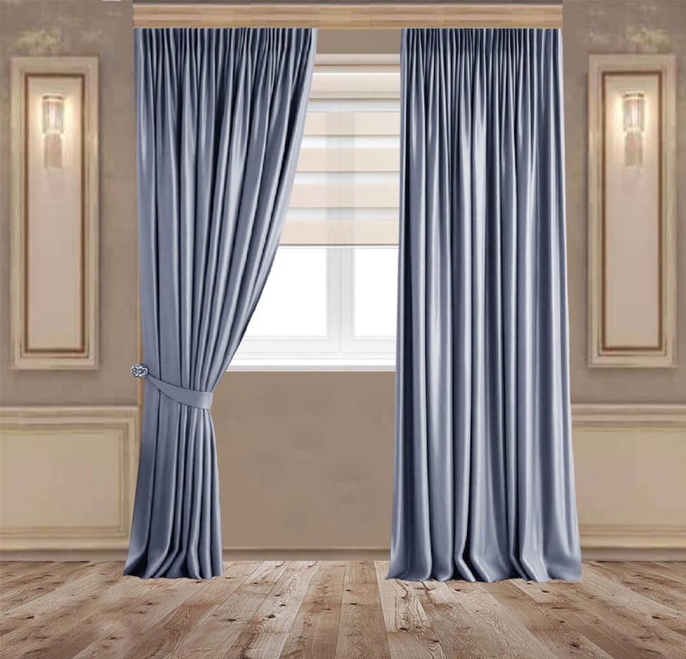 

Комплект штор Декор-Ин Бархатные 265x300 см 2 шт Голубые (Vi 101617)