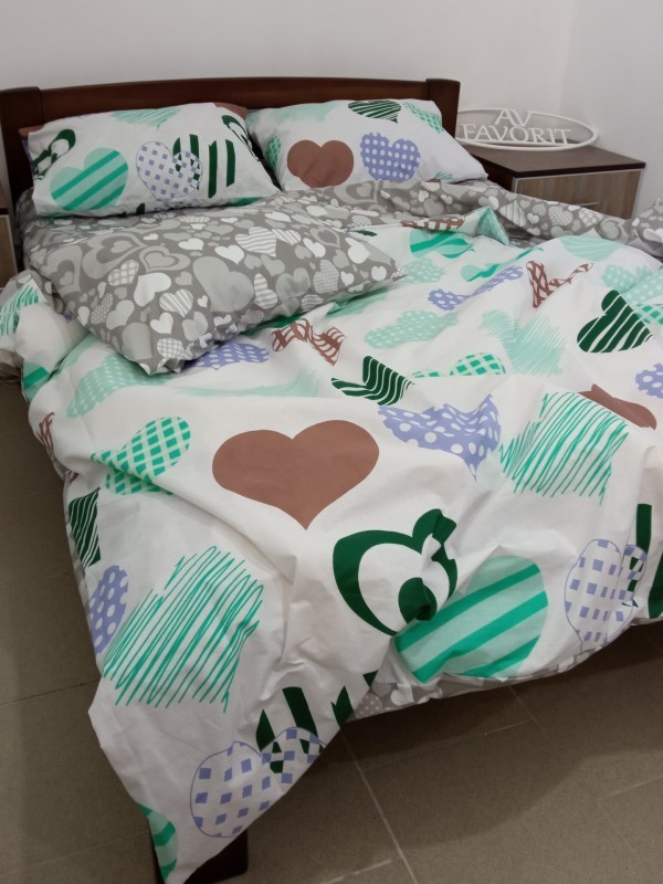 

Комплект постельного белья AV-favorit Бязь Люкс 150*220 Сердечки (b-01102)