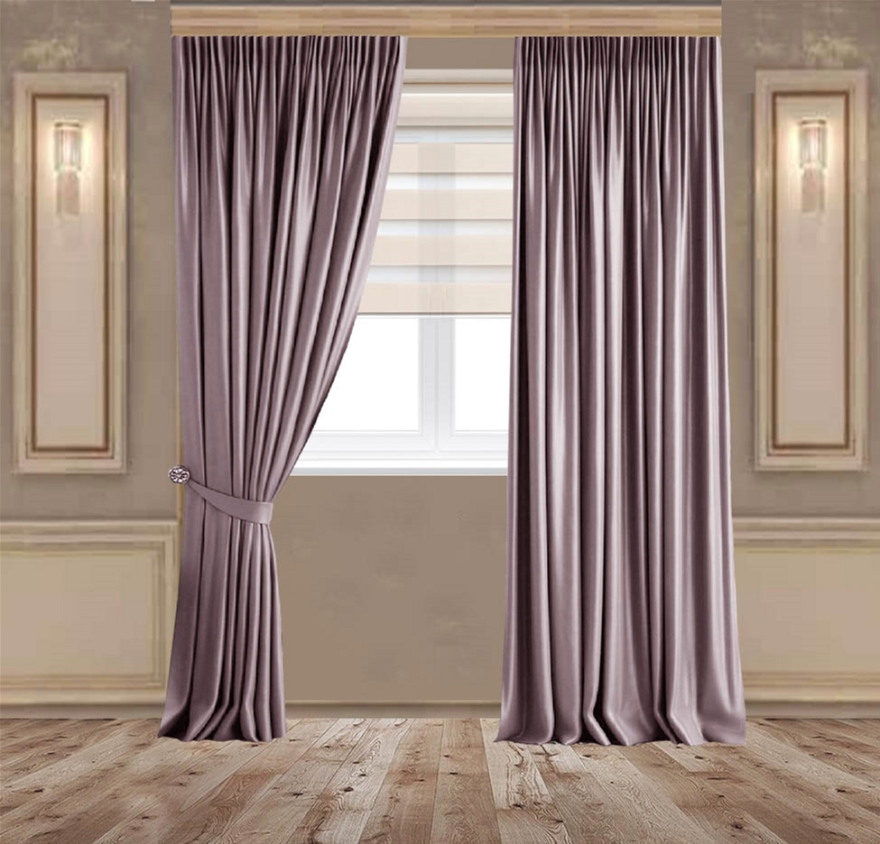 

Комплект штор Декор-Ин Бархатные 265x200 см 2 шт Серо-розовые (Vi 101657)