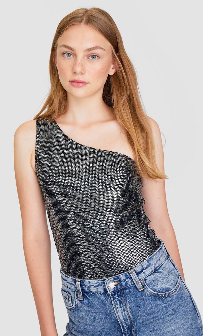 

топ Stradivarius 6748/188/210 M срібний