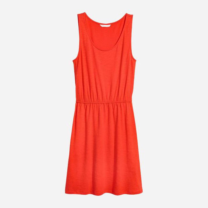 

Платье H&M 5253356 L Оранжевое с красным