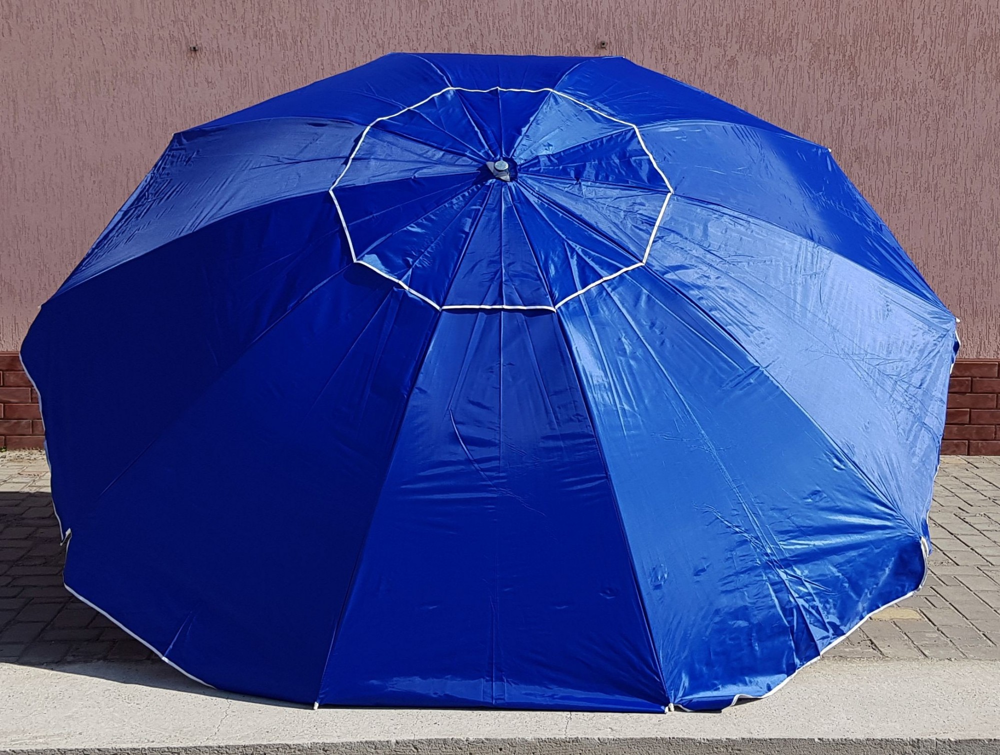 

Зонт садовый торговый Sansan Umbrella 064W синий круглый 2,4 метра