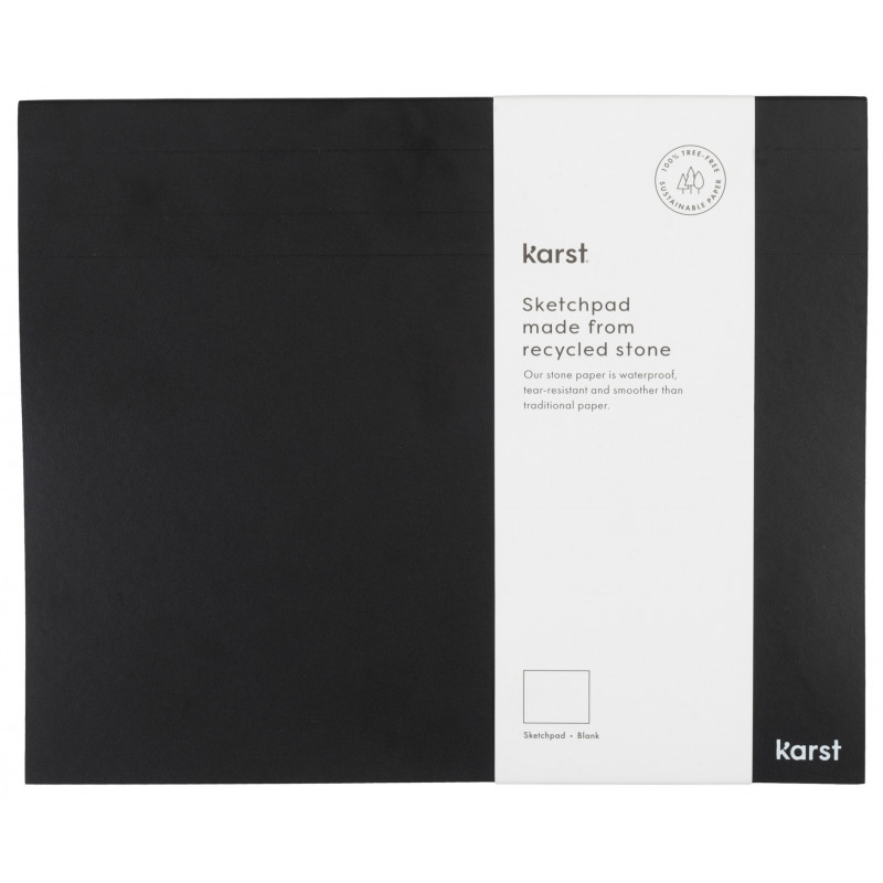 

Блокнот для эскизов черный Black 250мм х 205мм, Karst
