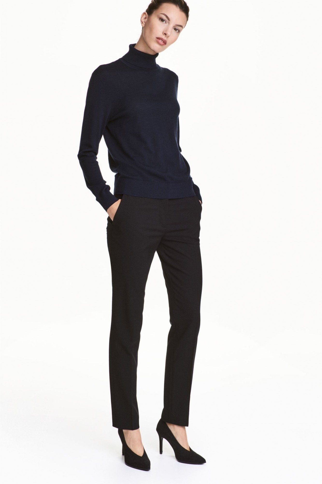 

Брюки H&M костюмные  черные 16-0041, Брюки H&M костюмные 38 черные 16-0041