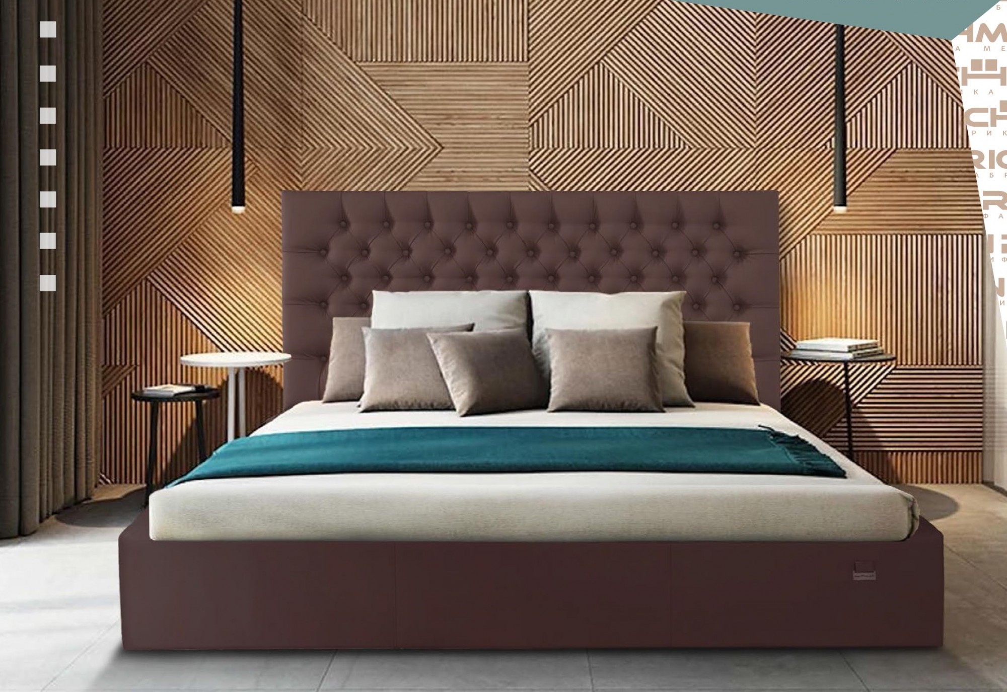 

Кровать Cambridge Comfort 120 х 200 см Fly 2231 С подъемным механизмом и нишей для белья Темно-коричневая