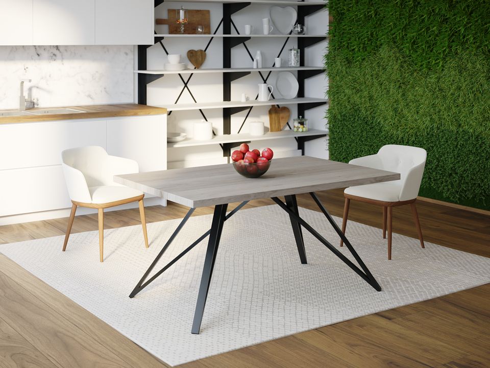 

Обеденный стол HYGGE HG139 Ньорресундбі 135 х 80 х 75 см ДСП Дуб Серый